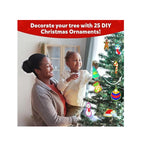Christmas Ornaments Art Kit ,No Mess DIY Craft Set ,25 Double-Sided Ornaments ,150 Foil Sheets ,Festive Decoration Kit for Kids(4+ years)