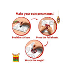Christmas Ornaments Art Kit ,No Mess DIY Craft Set ,25 Double-Sided Ornaments ,150 Foil Sheets ,Festive Decoration Kit for Kids(4+ years)