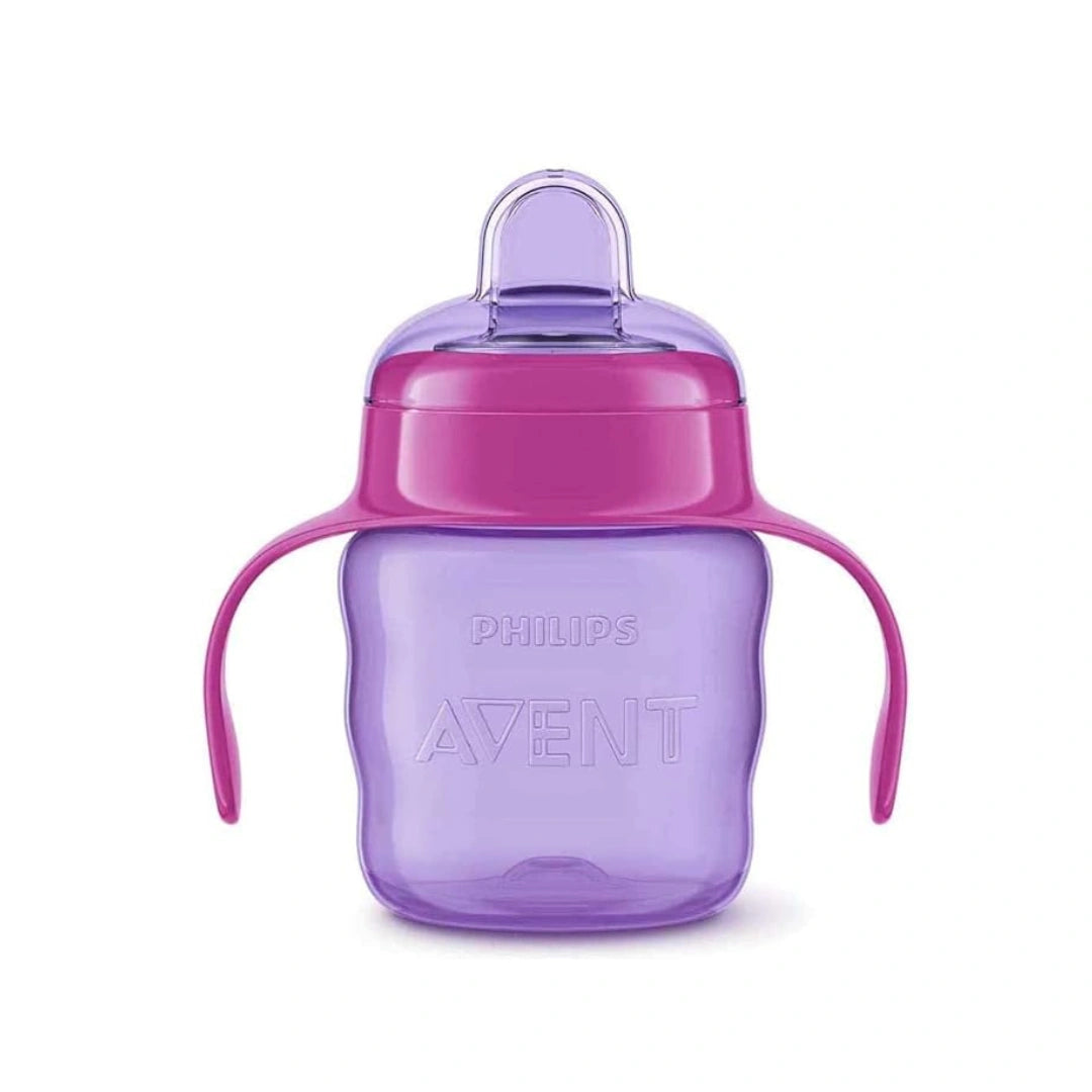 Baby silicone spout cup with handles