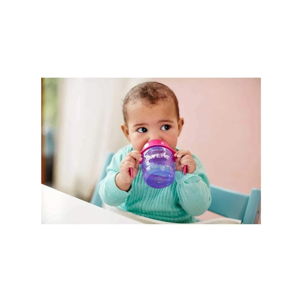 Baby silicone spout cup with handles