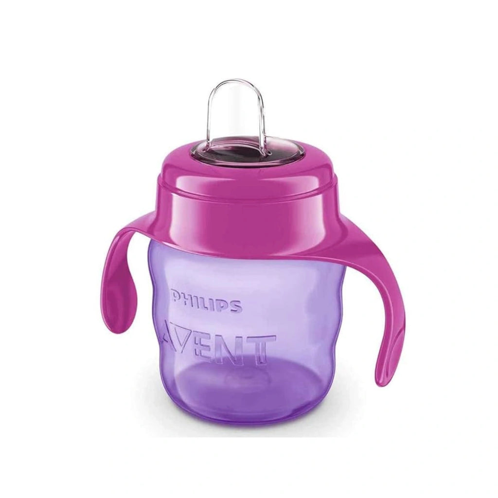 Baby silicone spout cup with handles