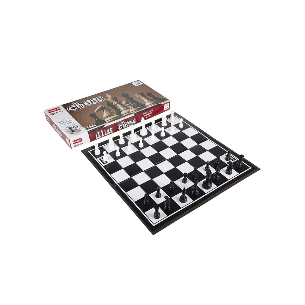 Classic Strategy Board Game with Folding Chess Board, Durable Chess Pieces