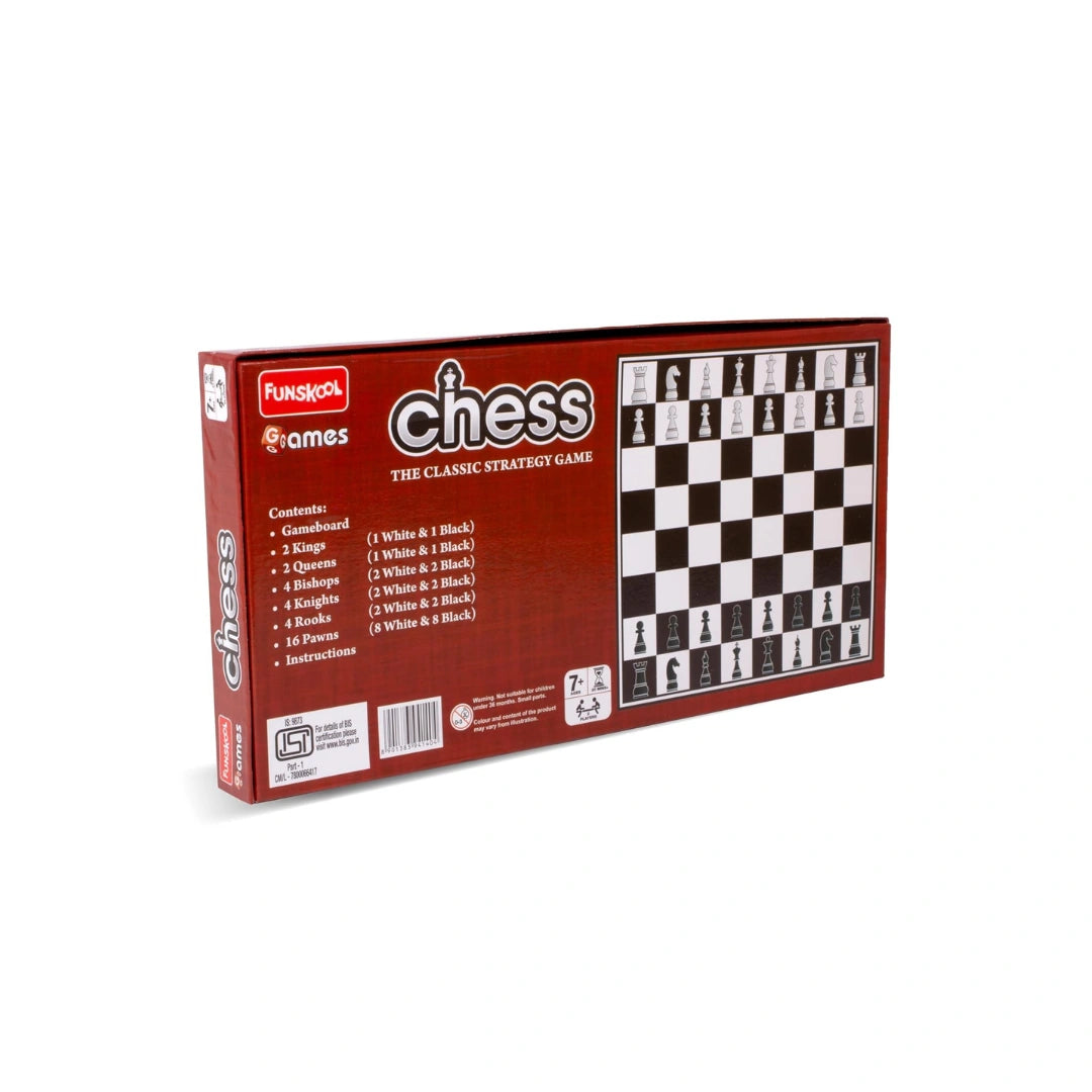 Classic Strategy Board Game with Folding Chess Board, Durable Chess Pieces