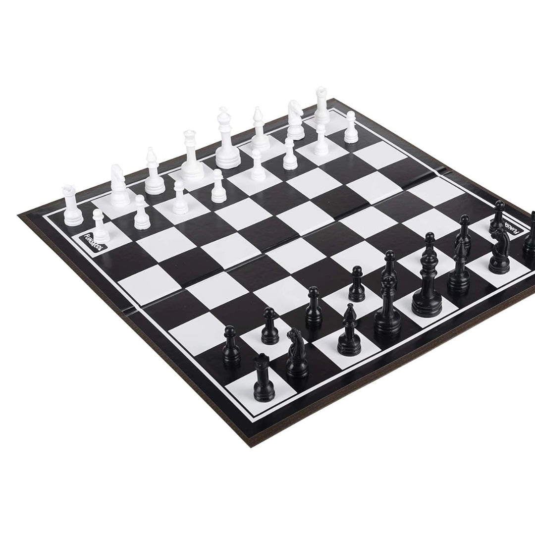 Classic Strategy Board Game with Folding Chess Board, Durable Chess Pieces