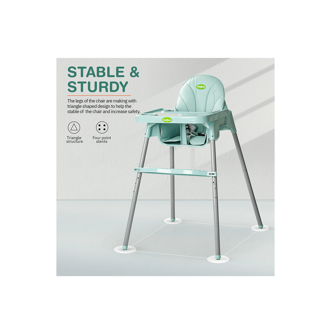 Baybee Other Gears Baybee Clento 2 in 1 Baby High Chair for Kids with 2 Height Adjustable, Footrest, Tray, 3 Point Safety Belt