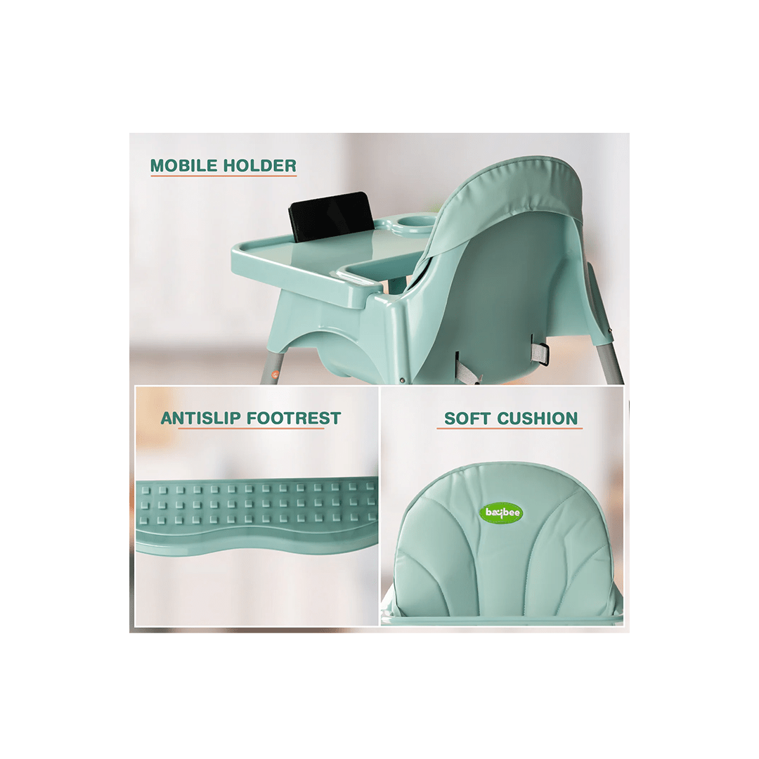 Baybee Other Gears Baybee Clento 2 in 1 Baby High Chair for Kids with 2 Height Adjustable, Footrest, Tray, 3 Point Safety Belt