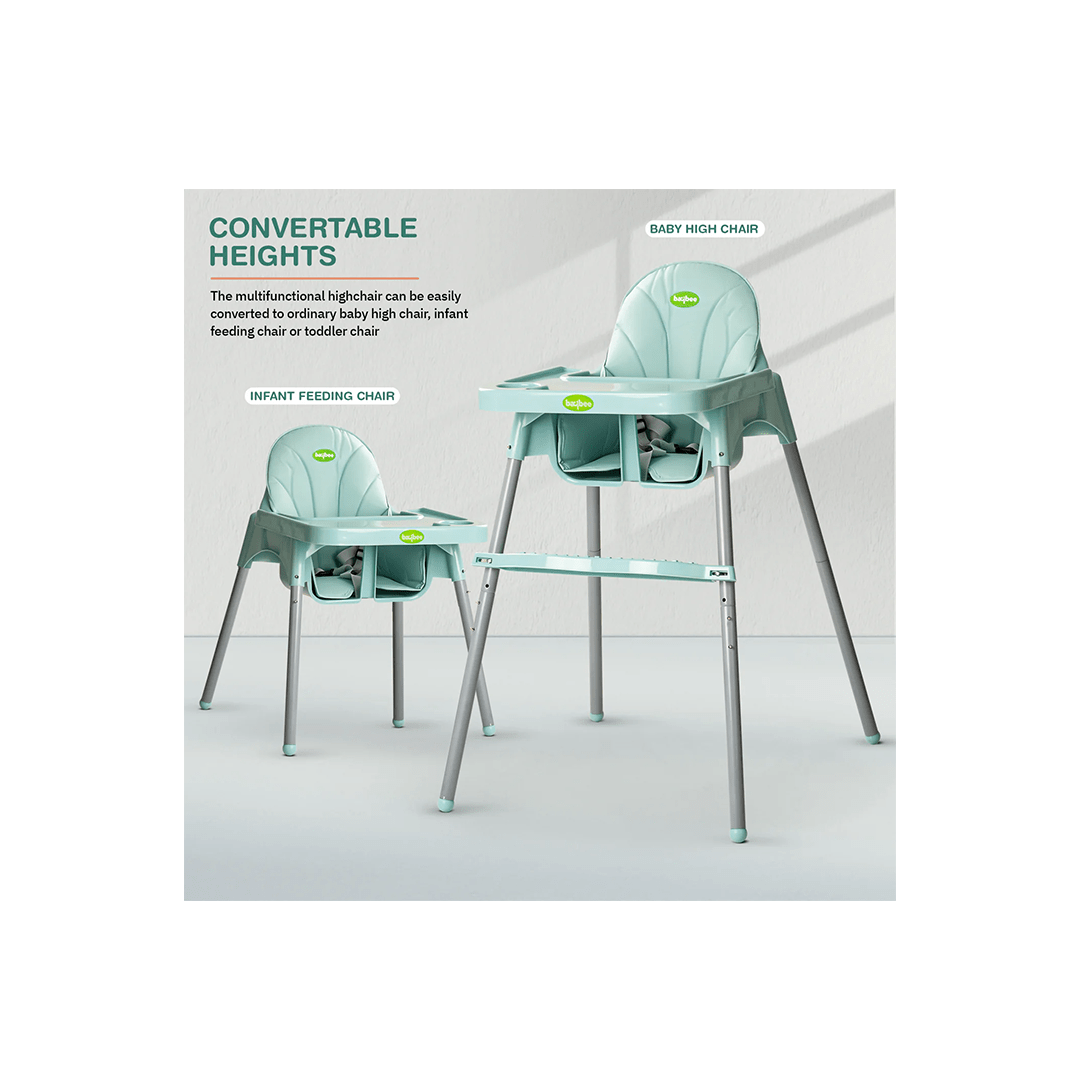 Baybee Other Gears Baybee Clento 2 in 1 Baby High Chair for Kids with 2 Height Adjustable, Footrest, Tray, 3 Point Safety Belt