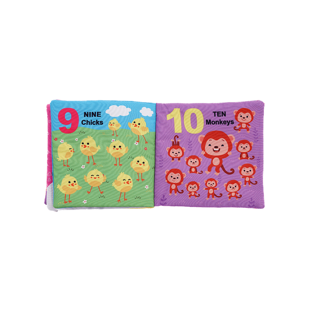 Dreamland Publications Books Dreamland My First Cloth Book 123 with Squeaker and Crinkle Paper Cloth Books (3 Months+)