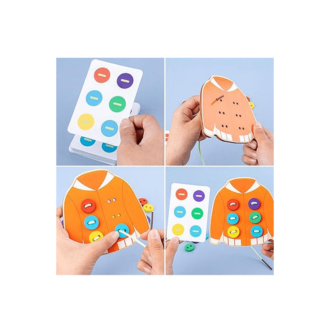 Extrokids Toys Extrokids Wooden Threading Clothes String Button Toy (2 Years+)