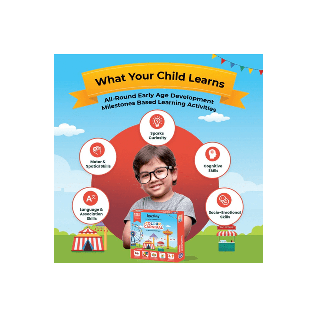 Smartivity Toys Smartivity Color Carnival | DIY Activity Kit (3 Years+)