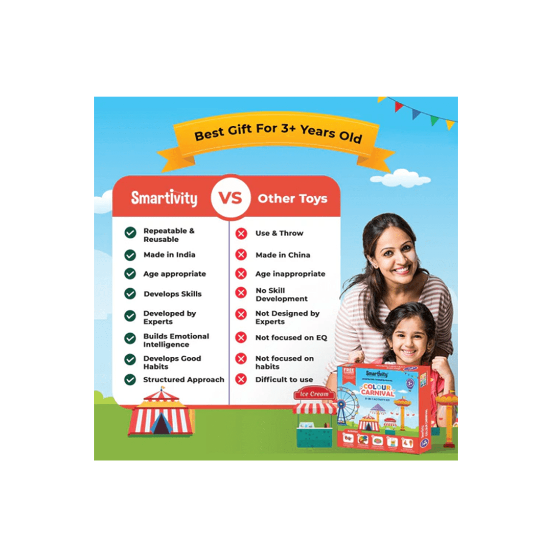 Smartivity Toys Smartivity Color Carnival | DIY Activity Kit (3 Years+)