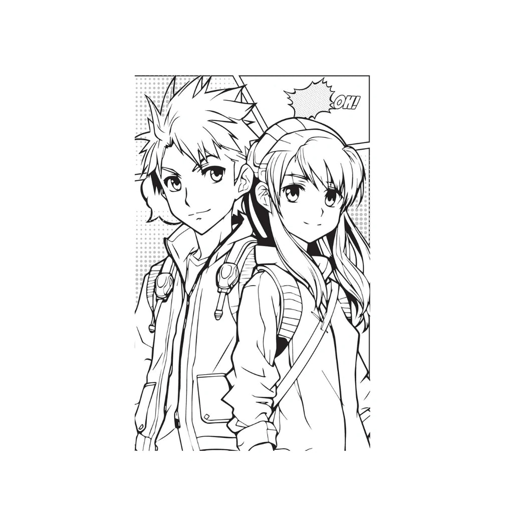 Manga Scene Coloring Book