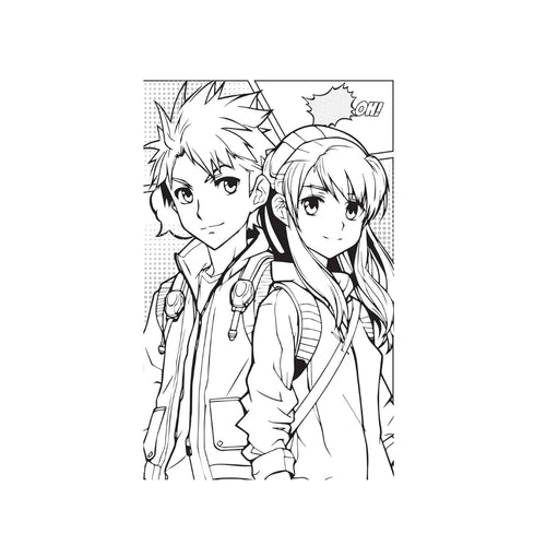 Manga Scene Coloring Book