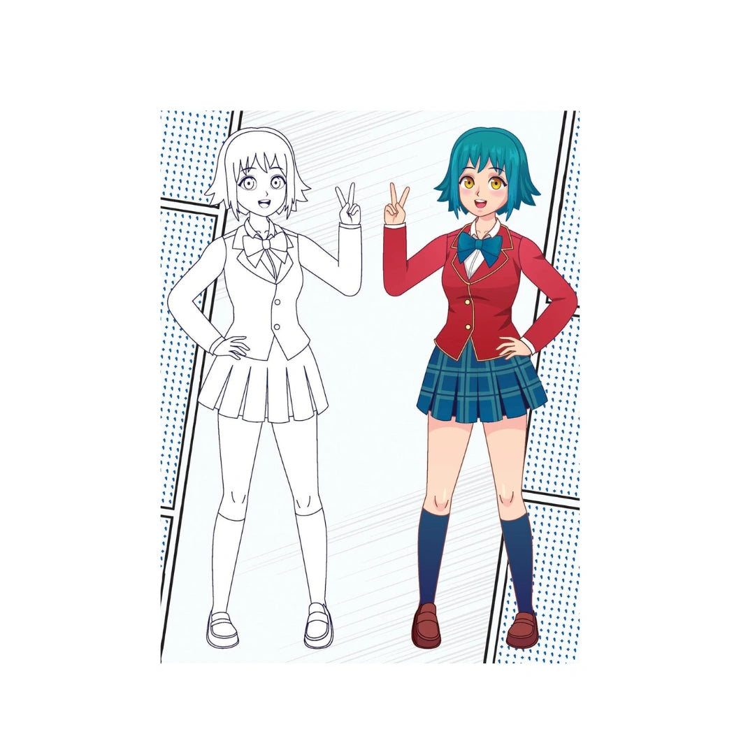 Creative Manga Coloring Book