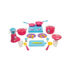 Complete Kithcen Playset,Realistic Pretend Cooking Toy for Kids,Encourages Learning & Development,Fun Activity for Babies,Gift Set for Girls (3 Years)
