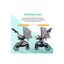 Baybee Other Gears Baybee Convertible Pram Stroller, 3-Position Adjustable Stroller for Baby Toddlers