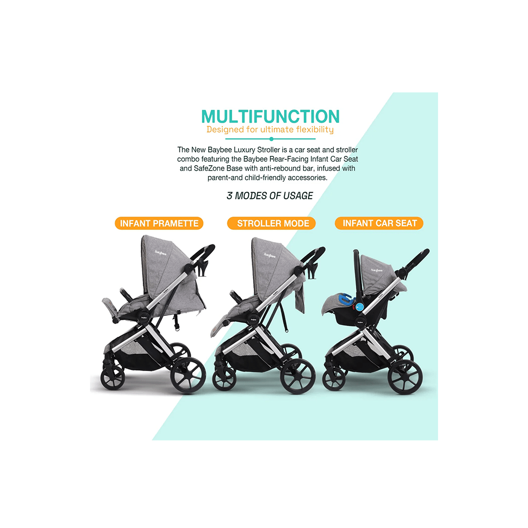 Baybee Other Gears Baybee Convertible Pram Stroller, 3-Position Adjustable Stroller for Baby Toddlers
