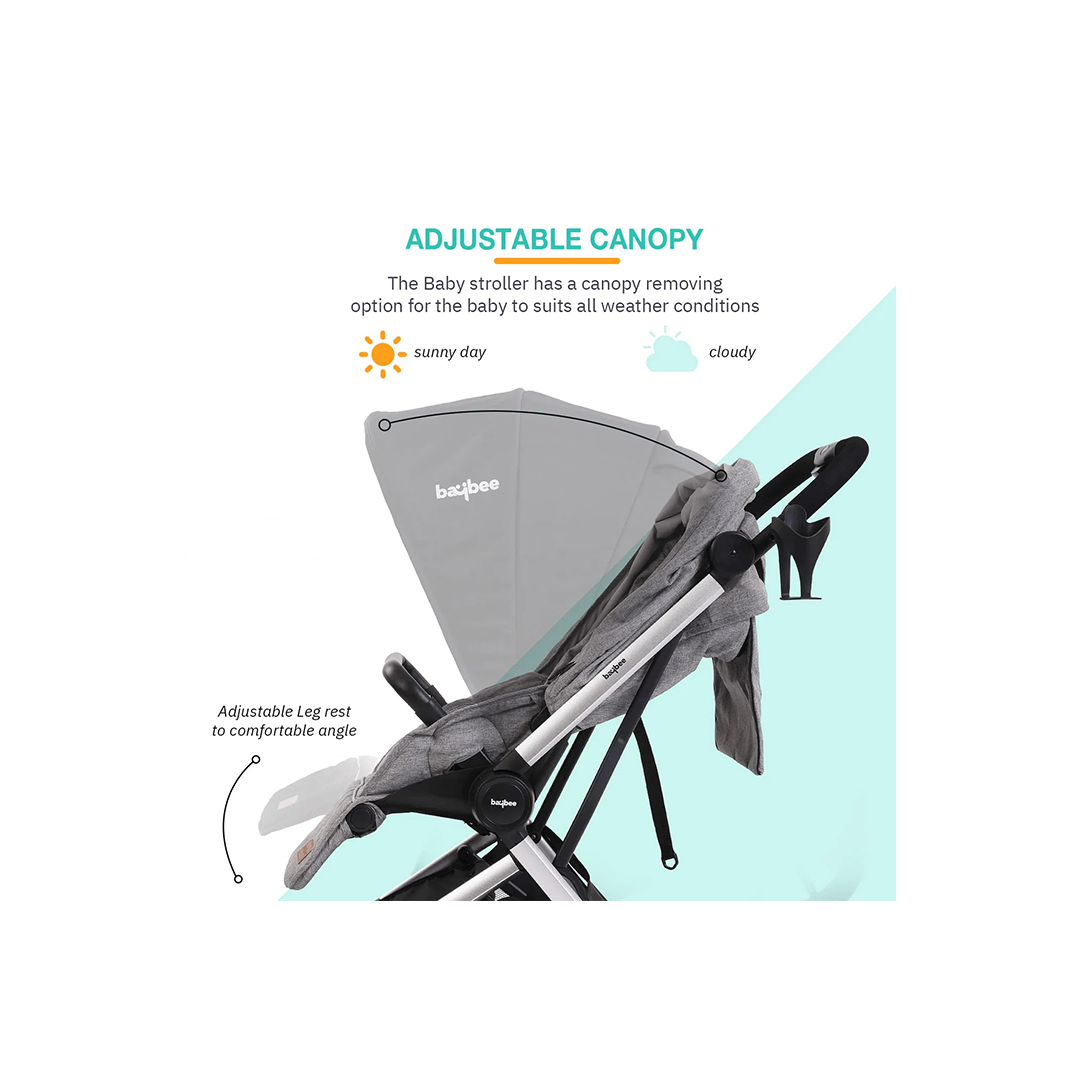 Baybee Other Gears Baybee Convertible Pram Stroller, 3-Position Adjustable Stroller for Baby Toddlers