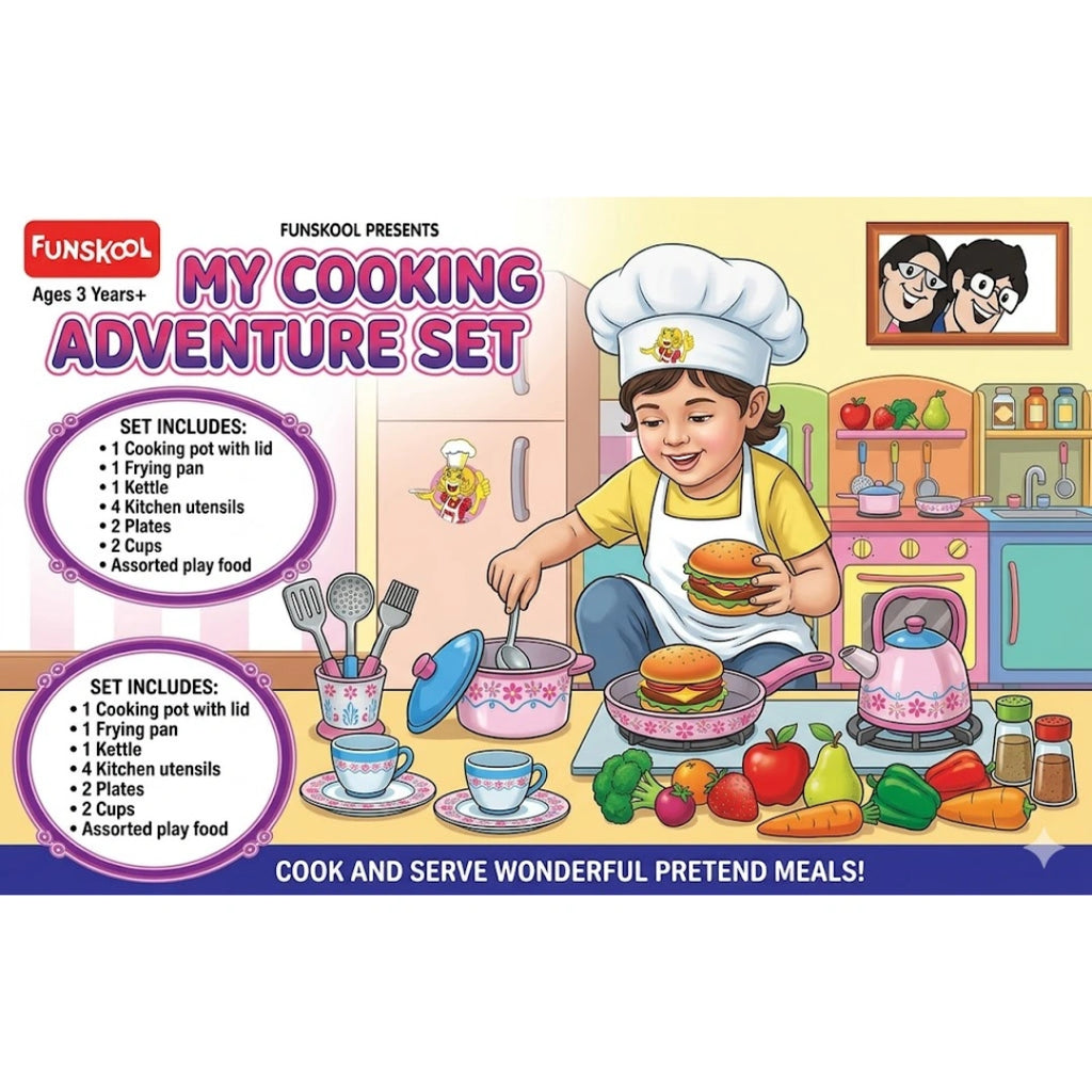Cooking Set,Kids Pretend Play Kitchen Utensil Toy Set,Non-Toxic Plastic,Ideal For Indoor Play,Educational Activity,Group Play (3 Years+)