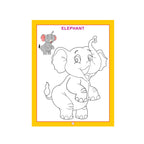 Animal colouring book with animal pictures for kids.
