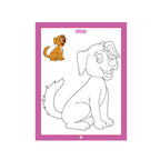 Animal colouring book with animal pictures for kids.