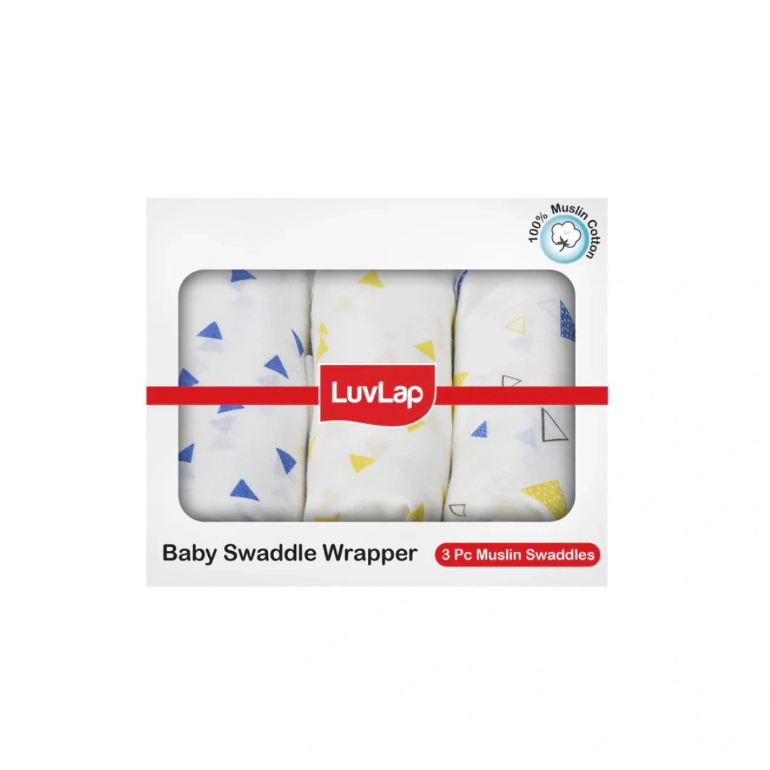 muslin cotton baby swaddle wrappers pack of 3