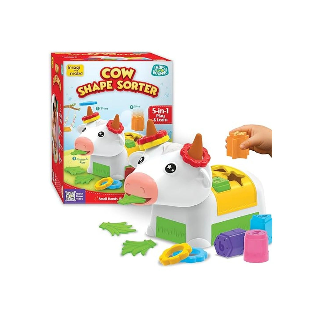 Cow shape sorter learning toy