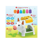 Cow shape sorter learning toy