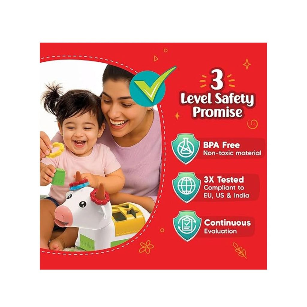 Cow shape sorter learning toy