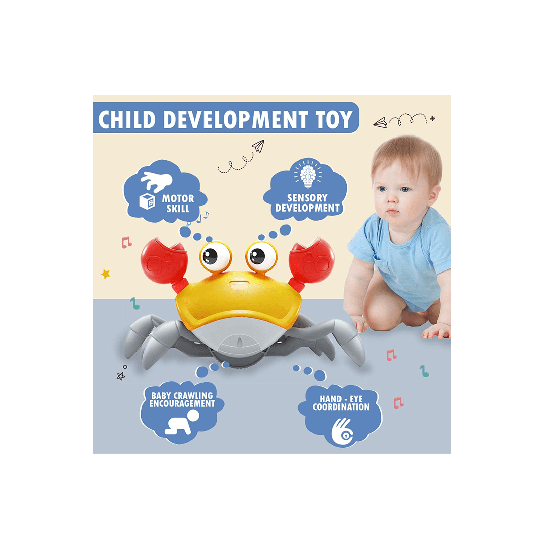 Baan Toys Toys Baan Toys Crawling Crab Toys Electric Walking Crab Music With LED Light For Kids (12 Months+)