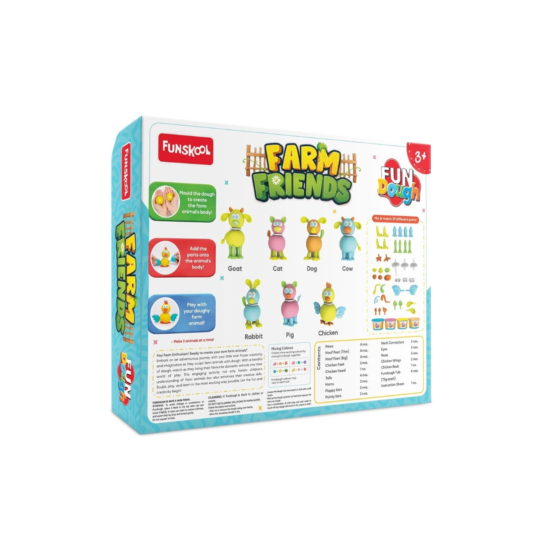 Fun farm-themed dough playset with adorable animal-making activities