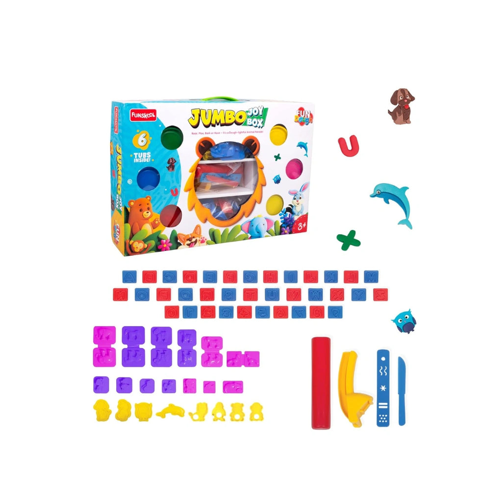 all-in-one creative dough activity set packed with colorful Fundough tubs and 75+ fun tools