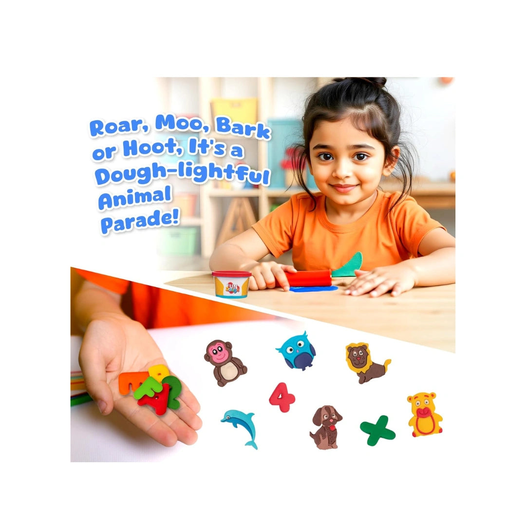 all-in-one creative dough activity set packed with colorful Fundough tubs and 75+ fun tools
