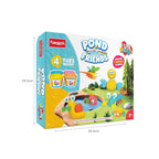 Creative pond-themed dough playset with fun animal-making activities