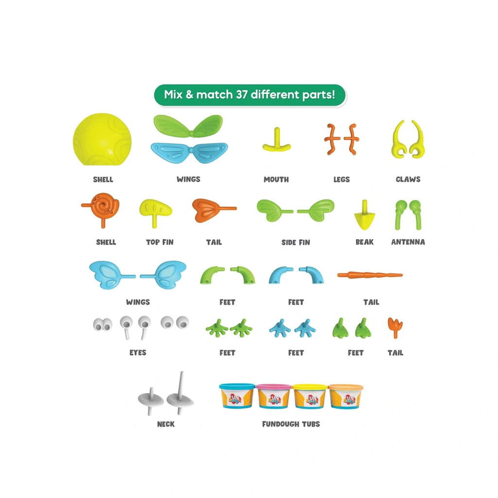 Creative pond-themed dough playset with fun animal-making activities