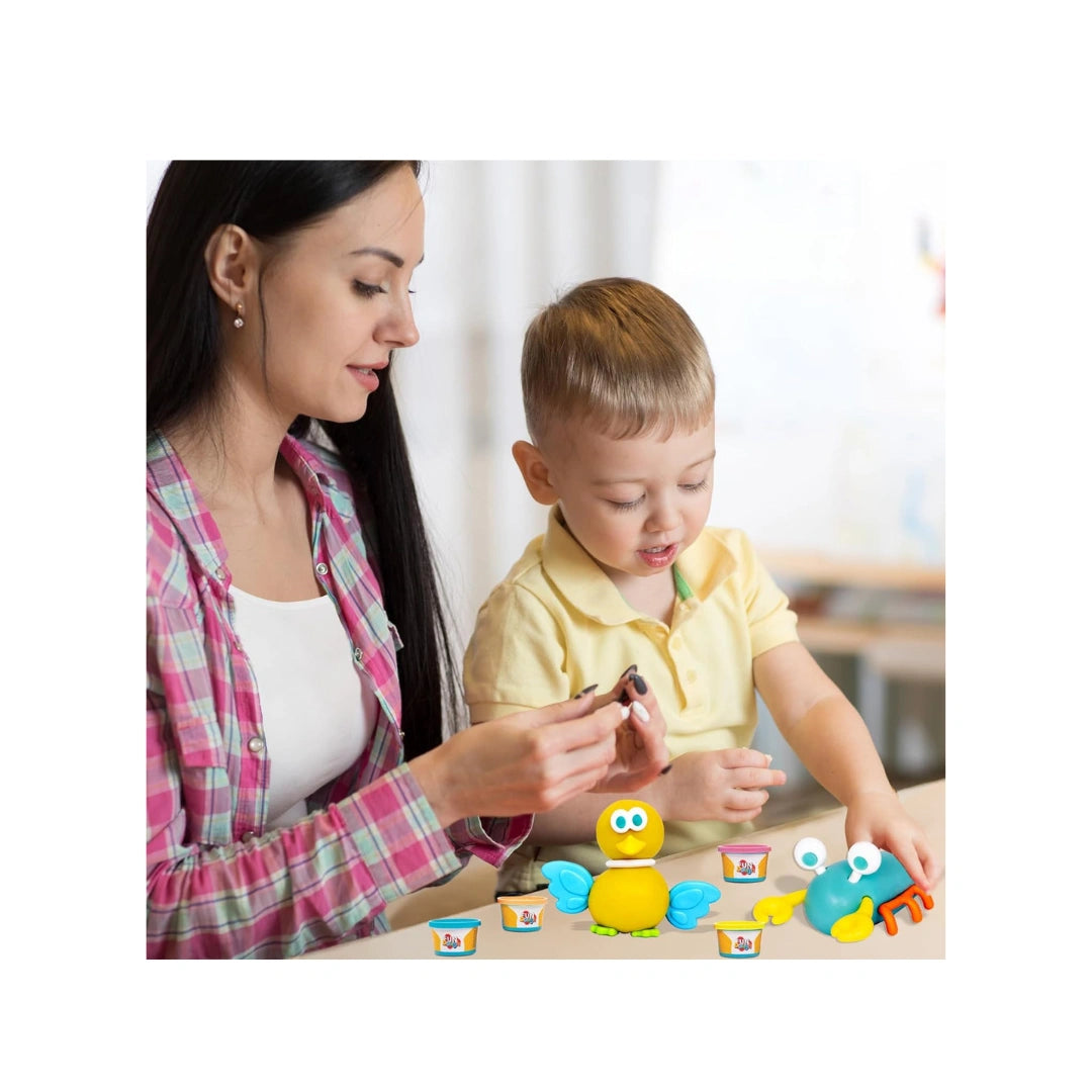 Creative pond-themed dough playset with fun animal-making activities