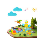 Creative pond-themed dough playset with fun animal-making activities
