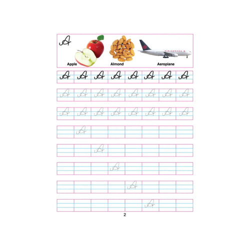 Cursive capital letters handwriting book 