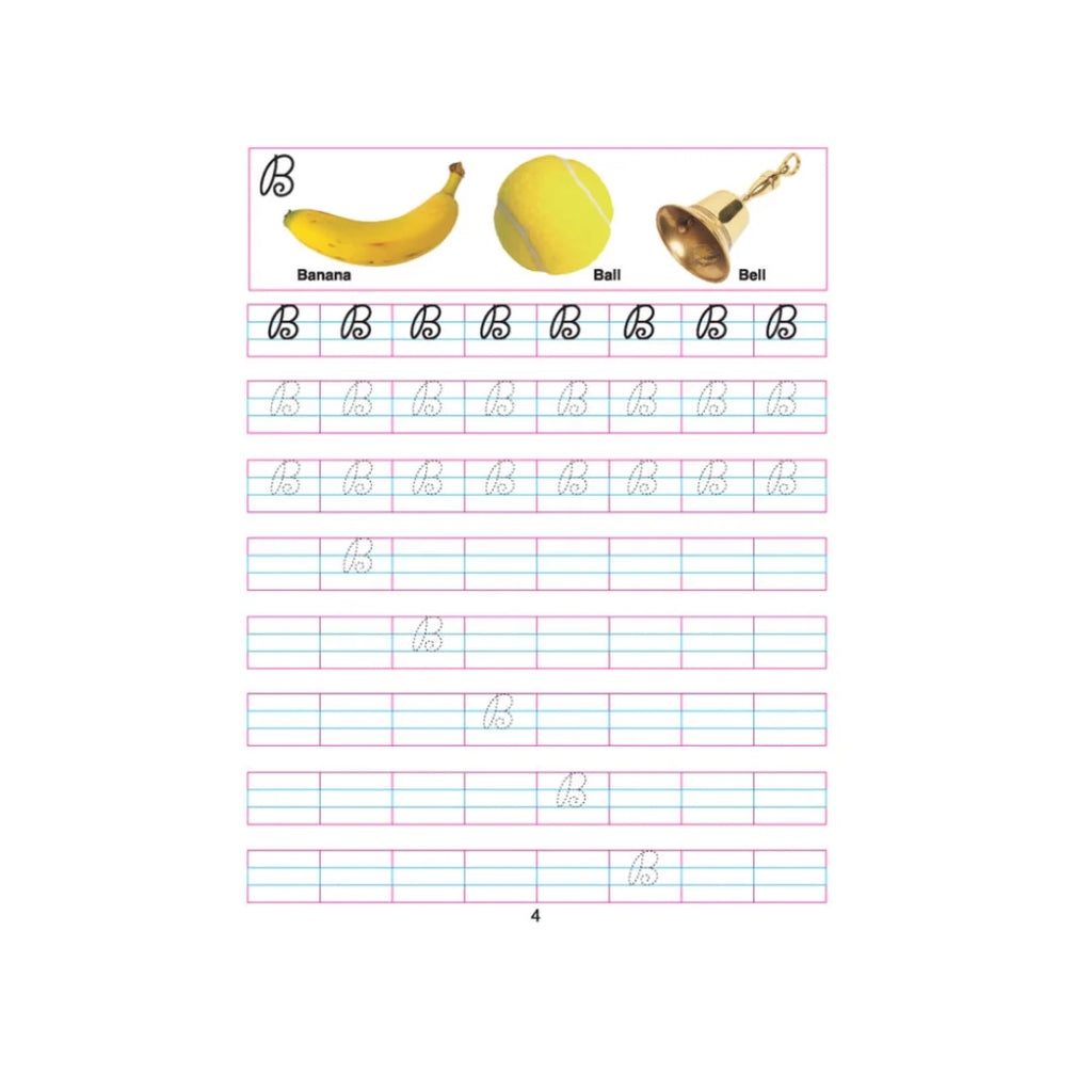 Cursive capital letters handwriting book 