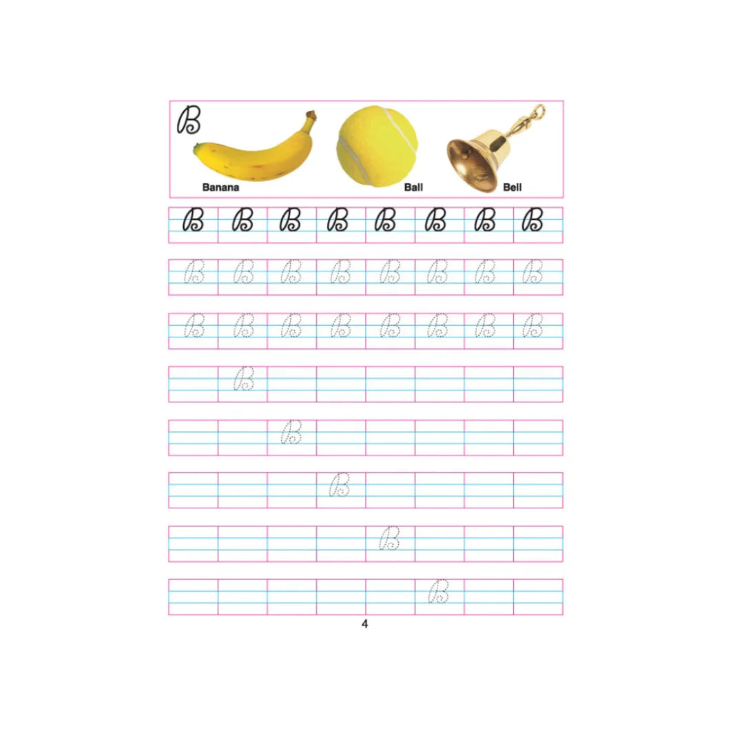 Cursive capital letters handwriting book 