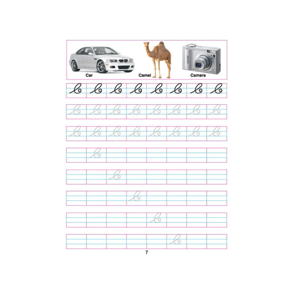 Cursive capital letters handwriting book 