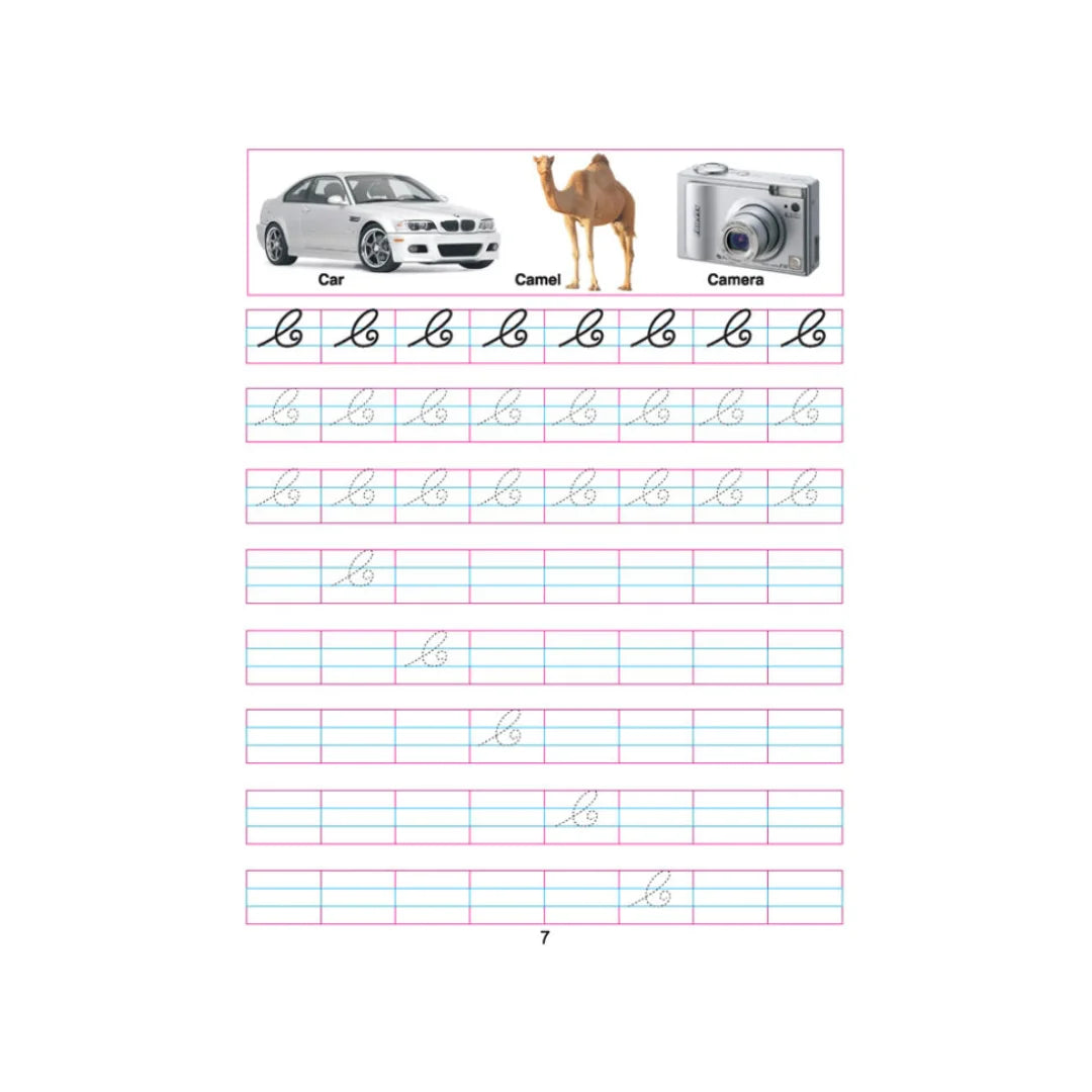 Cursive capital letters handwriting book 