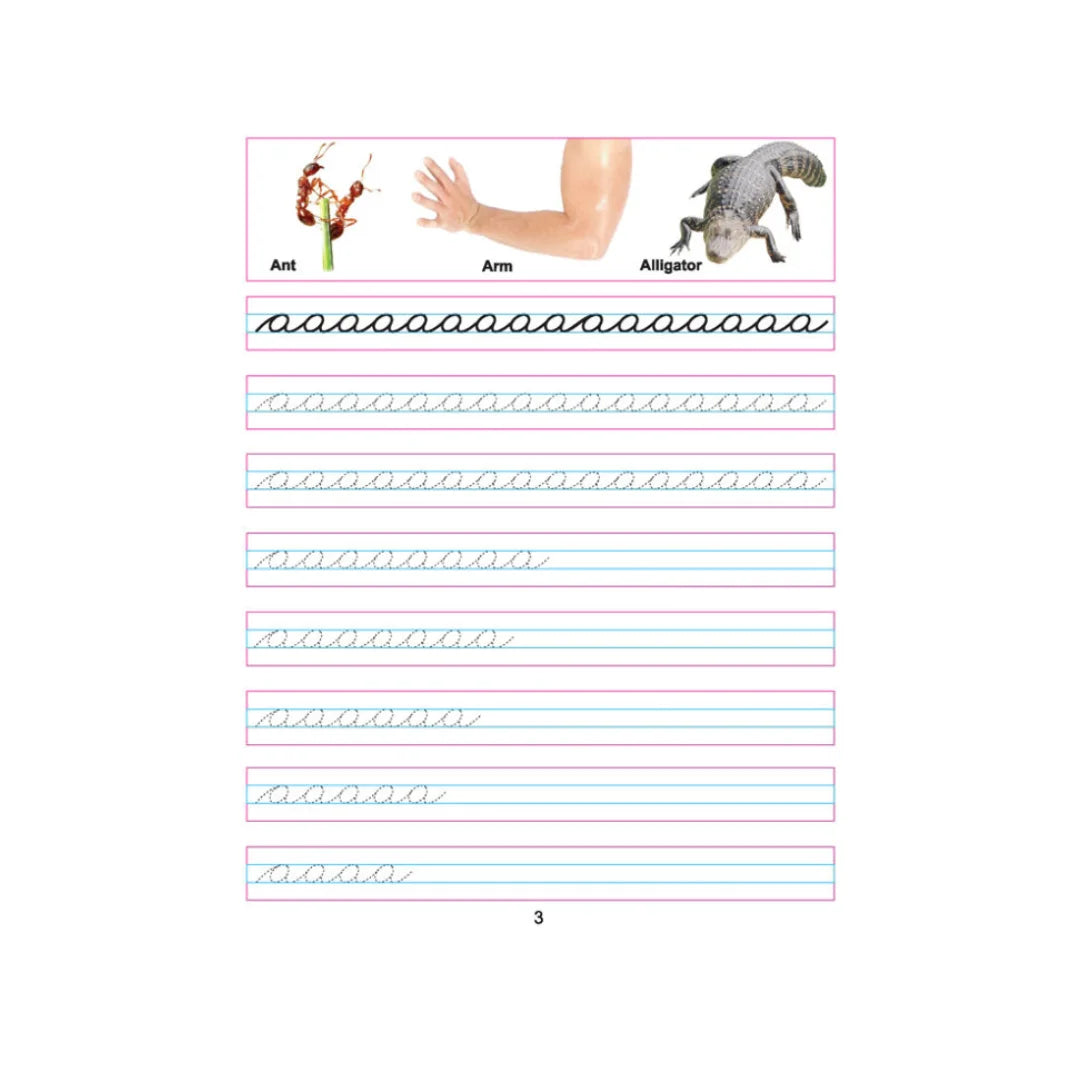 Lowercase cursive writing book
