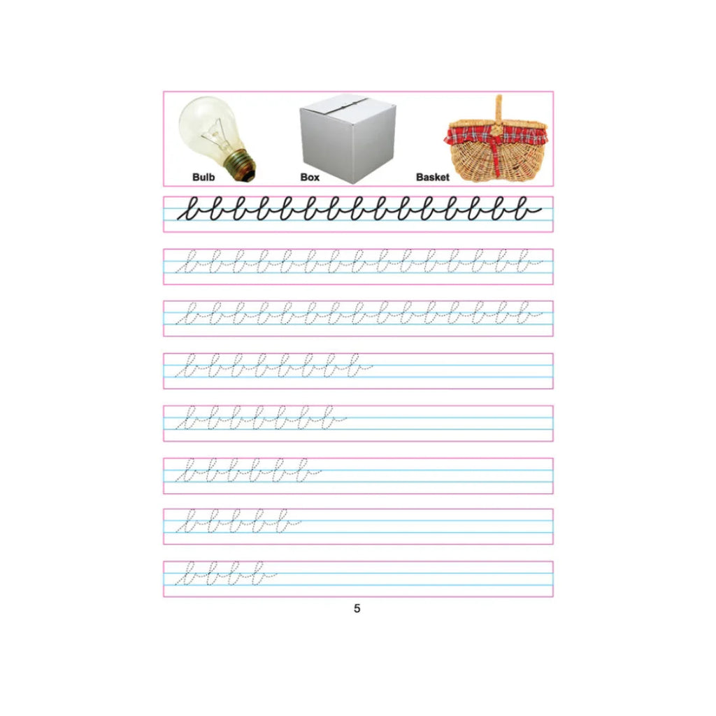Lowercase cursive writing book