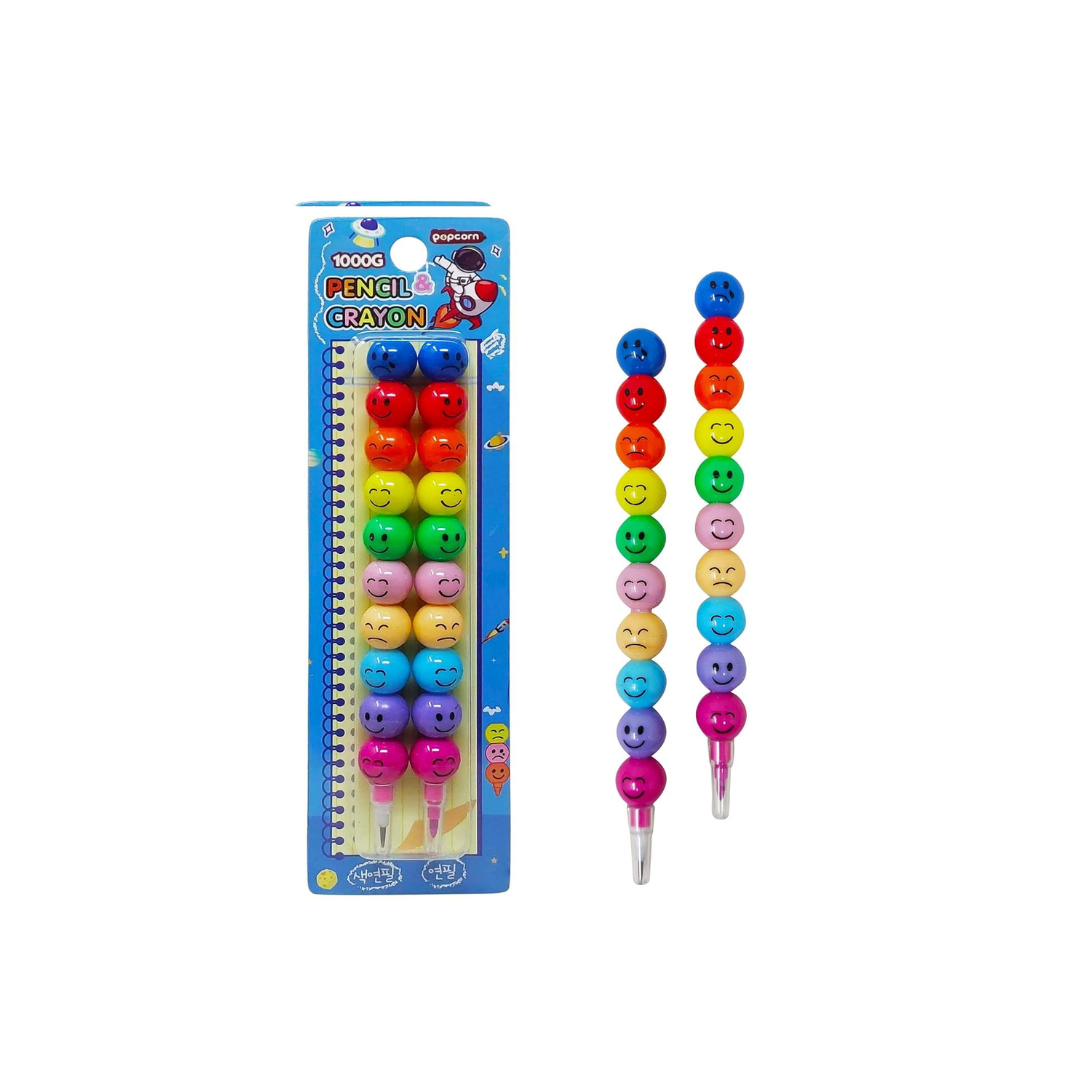  Cute Smiley Stacking Pencils for kids