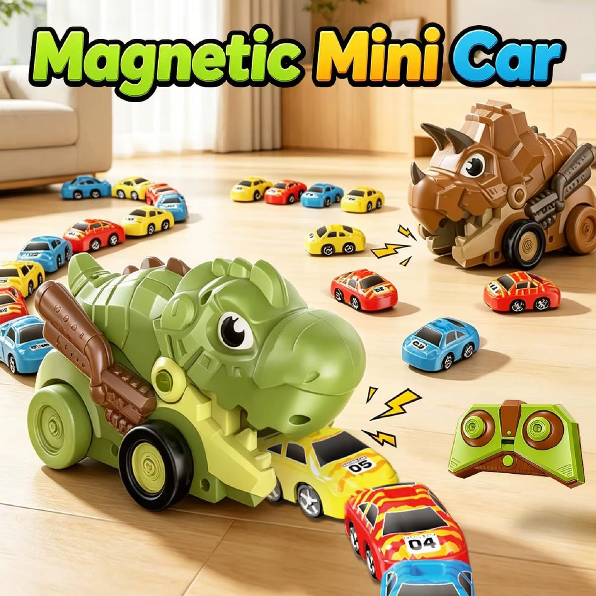 Remote Control Dinosaur Car Collector Toy for Kids
