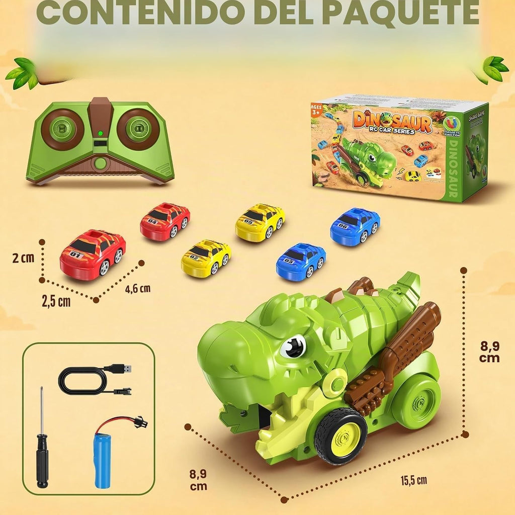 Remote Control Dinosaur Car Collector Toy for Kids