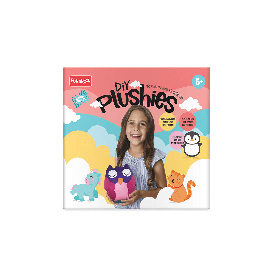 Funskool Art And Craft Kit Funskool DIY Plushies Animal Felt Stuffed Toys (5 years+)