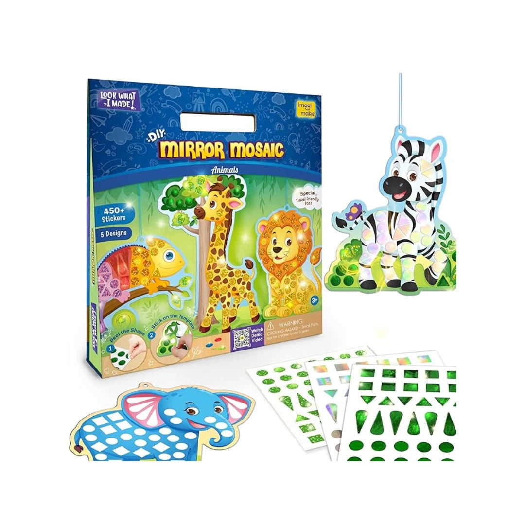 Animal mosaic foil sticker craft kit