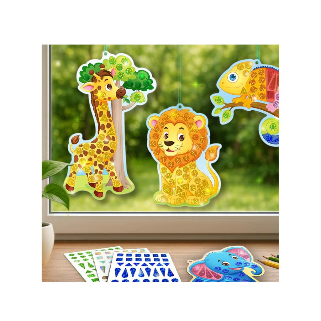 Animal mosaic foil sticker craft kit